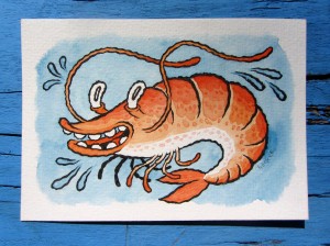 Shrimp illustration by Michael Hacker