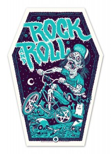 Coffin shaped poster by Michael Hacker