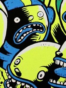Screen printed gig poster for Sonic Youth at Arena Wien by Michael Hacker and Christopher Sturmer
