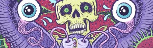 2011 tour poster for Kvelertak by illustrator Michael Hacker