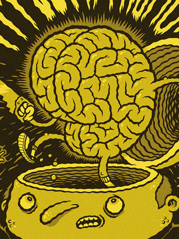 Business Brain illustration by Michael Hacker for 4560