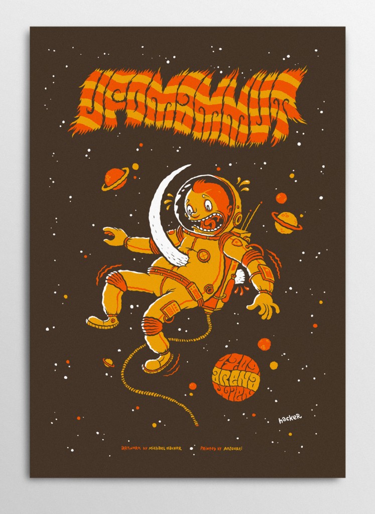 Screen printed gig poster for Ufomammut at Arena Wien by Michael Hacker