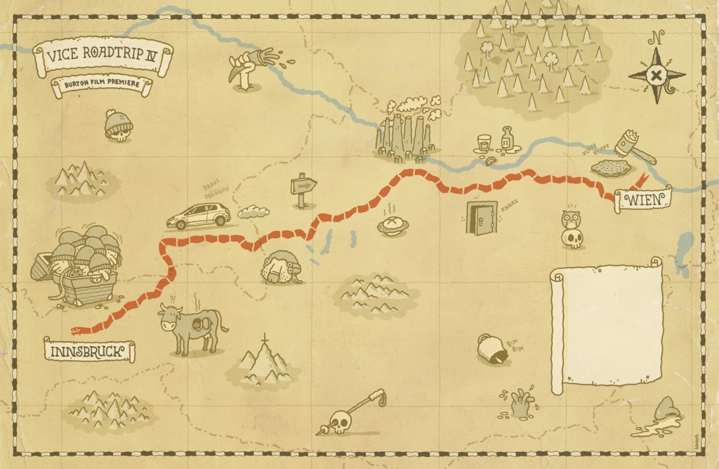 Illustrated maps by Michael Hacker for VICE magazine