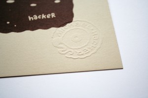 Michael Hacker Love yourself worms screen print