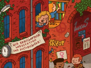 WUK poster illustration by Michael Hacker