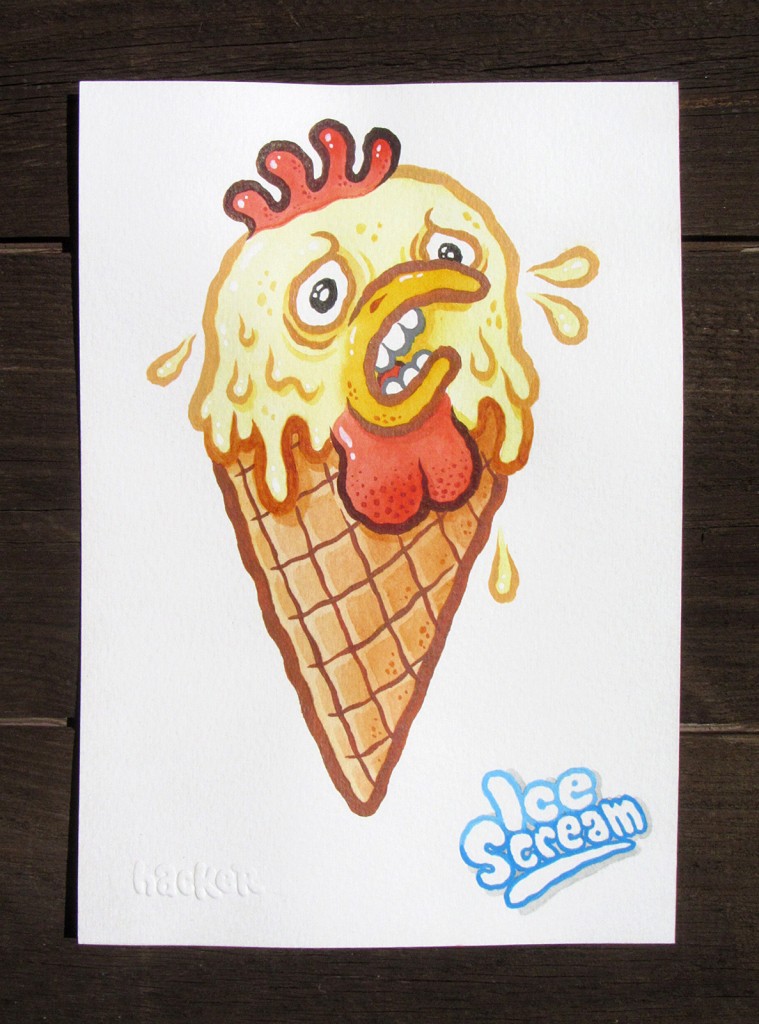 Chicken flavoured ice cream - Ice Scream by Michael Hacker