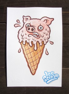 Pork flavoured ice cream - Ice Scream by Michael Hacker