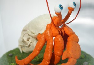 Michael Hacker Life After Death sculpture skullpture with crab