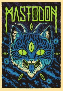 Mastodon Arena Vienna gig poster by Michael Hacker