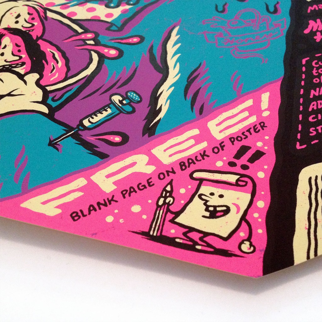 Melvins Berlin cereal box shaped gig poster by Michael Hacker