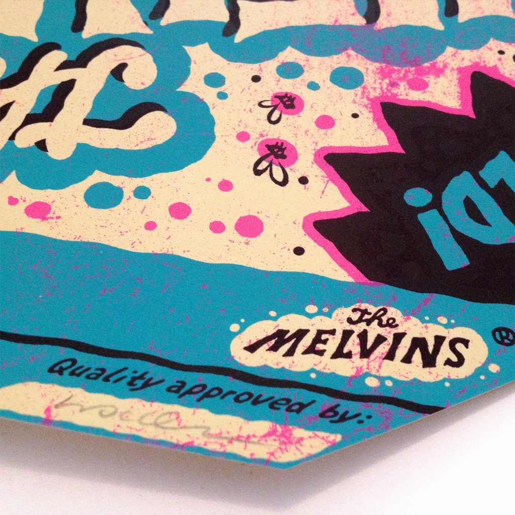 Melvins Berlin cereal box shaped gig poster by Michael Hacker