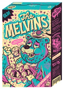 Melvins Berlin cereal box shaped gig poster by Michael Hacker