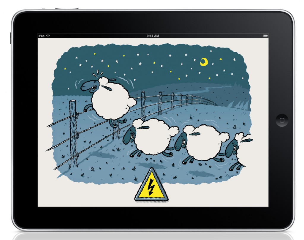 Sheep illustration by Michael Hacker for Mercedes