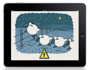 Sheep illustration by Michael Hacker for Mercedes