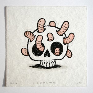 Michael Hacker Life After Death skull - Worms