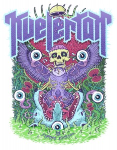 2011 tour poster for Kvelertak by illustrator Michael Hacker