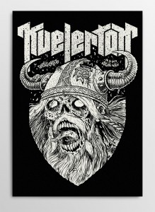 Kvelertak zombie viking poster by Michael Hacker