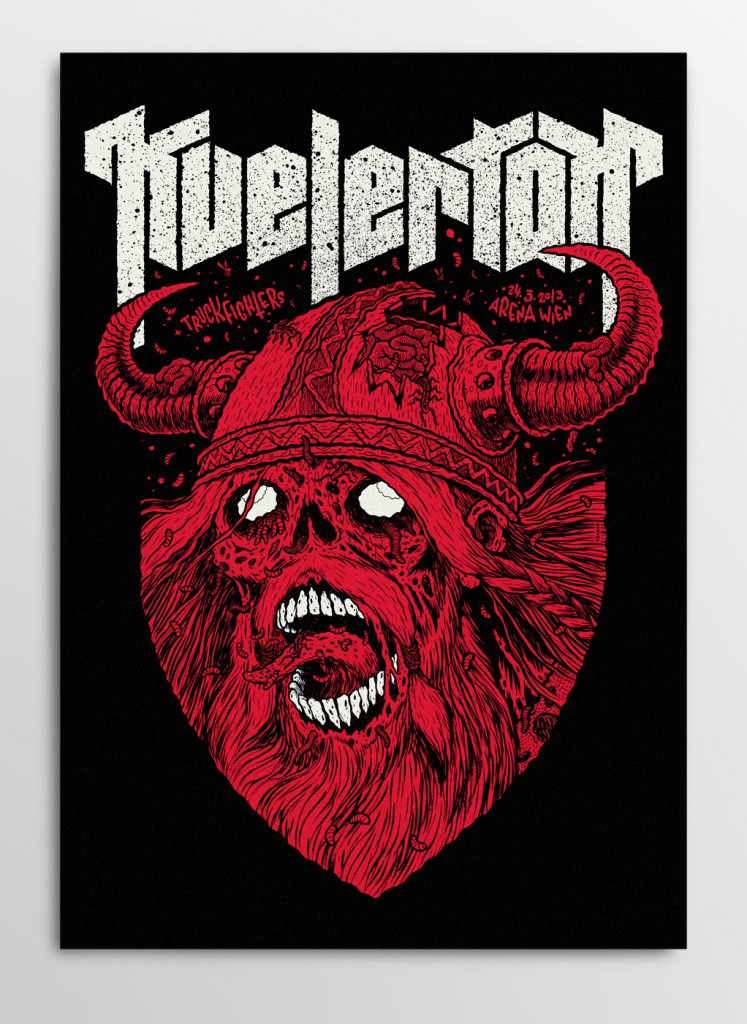 Kvelertak zombie viking poster by Michael Hacker