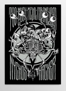 Too Much Metal For One Head illustration by Michael Hacker and Nychos