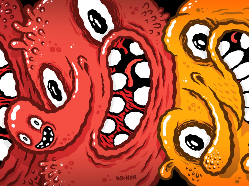 Happy Place illustration for Gigi Rüf's Slash Snowboards by Michael Hacker