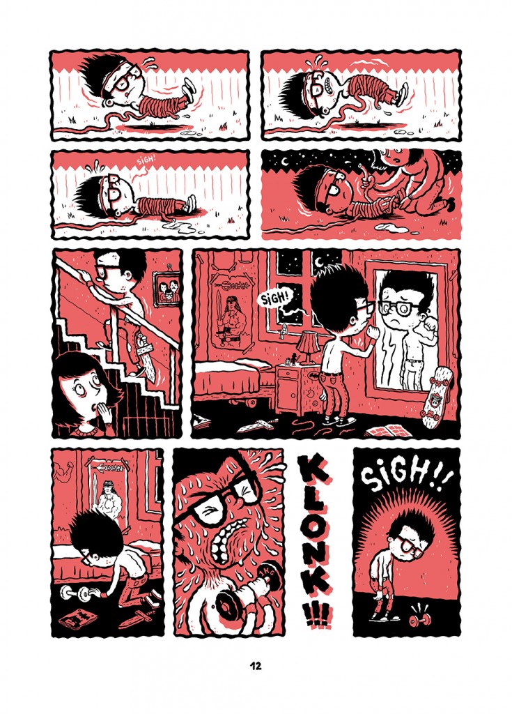 Steroid Max comic page by illustrator Michael Hacker