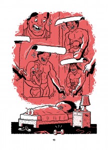 Steroid Max comic page by illustrator Michael Hacker
