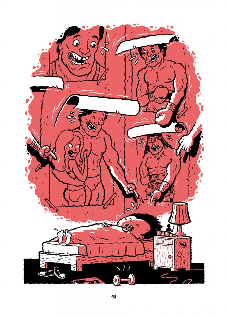 Steroid Max comic page by illustrator Michael Hacker