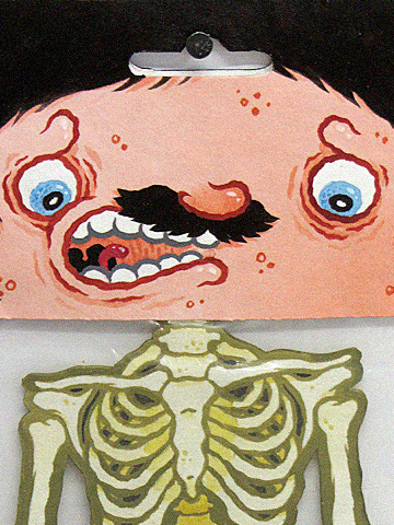 Bones - Brain - Guts - Paintings by Michael Hacker for Tiny Trifecta