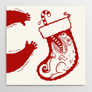 Christmas screen print by Michael Hacker