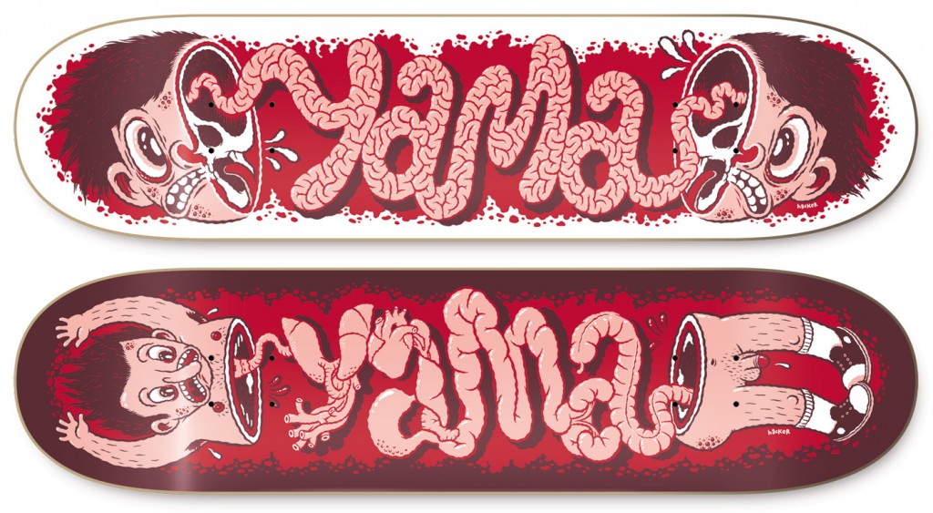 Skateboard design by Michael Hacker for Yama